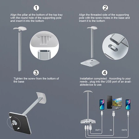 white rgb headset stand Installation Instruction white rgb headset stand Installation Instruction