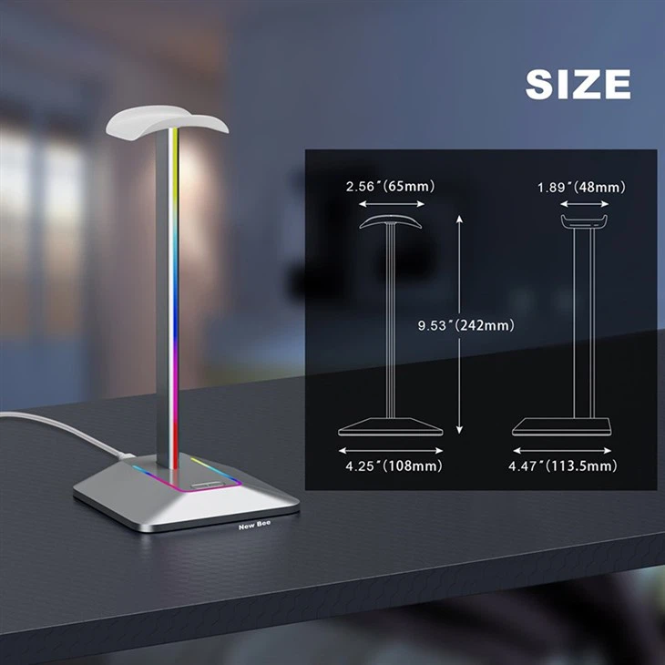 white headset stand